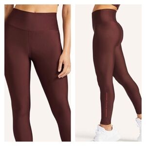 PELOTON Burgundy High Waist Full Length Show Up Leggings Small